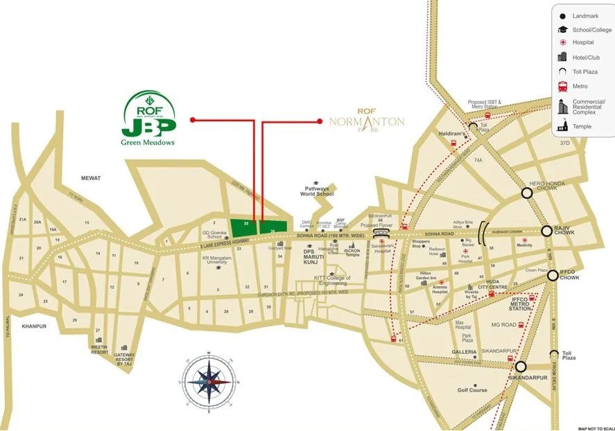 ROF JBP Green Meadows — Sector 35 & 36, Sohna
